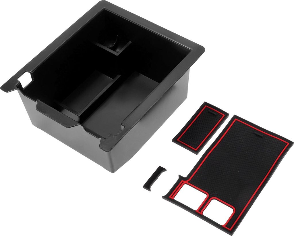 Mittelkonsole Armlehne Organizer Fach Für Mazda CX-5 KF Series Armlehne Einschub Fach Aufbewahrungsbox ABS Schwarz Rot