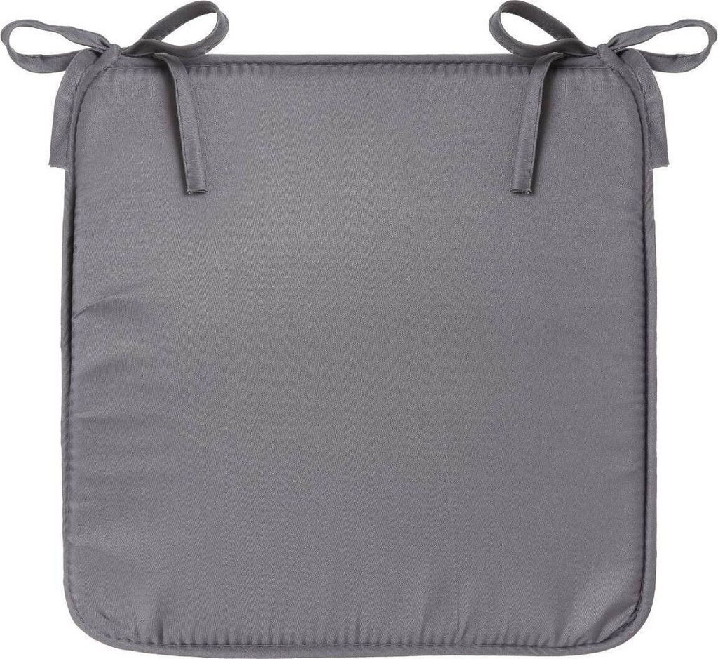 PODUSZKA NA KRZESŁO 39x39 cm szara ciemna wiązana Zdjęcie produktu 