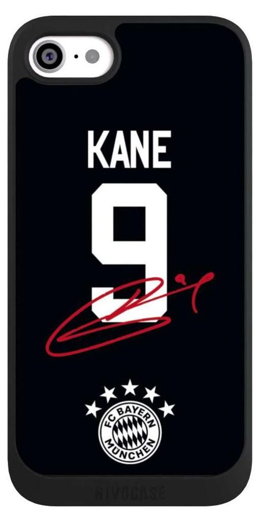 NIVOCASE Handyhülle für Apple iPhone SE (2020) Hülle NIVOpure Case Schwarz FC Bayern München Trikot Harry Kane