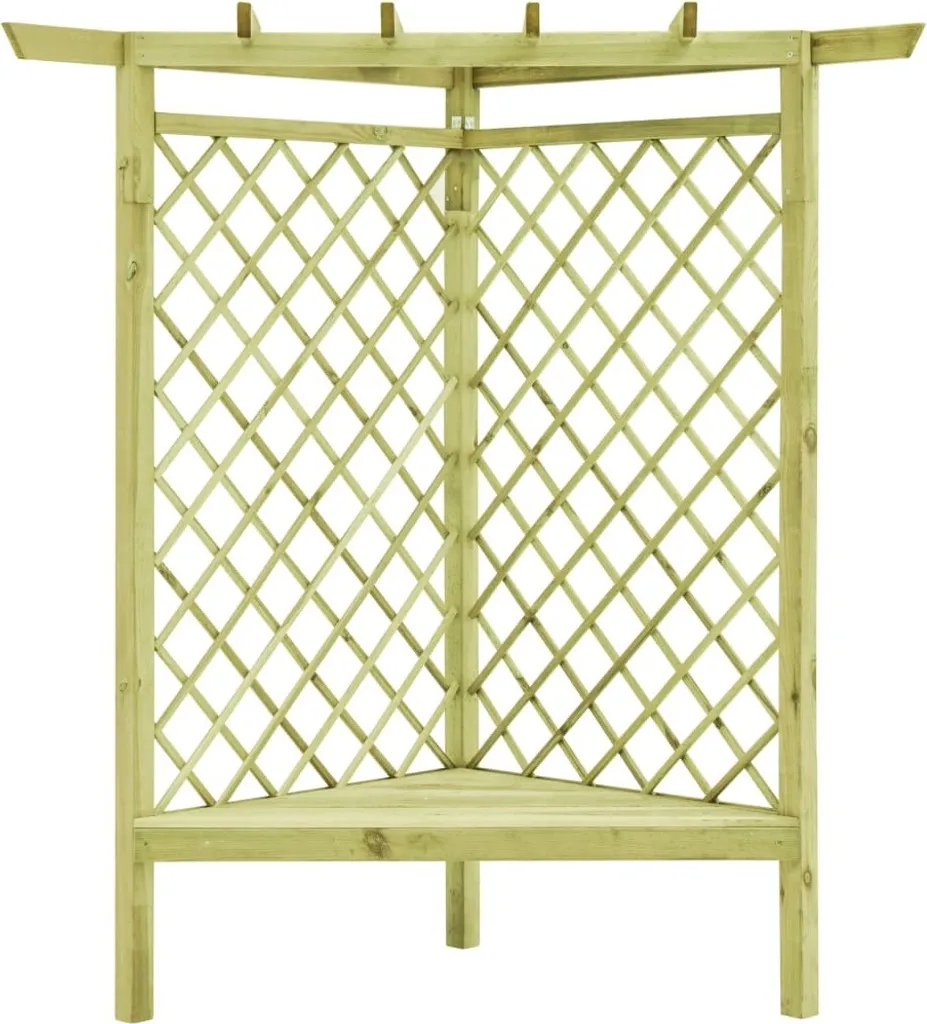 Aménager un coin lecture de jardin avec cette pergola d'angle en bois