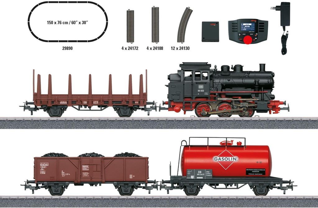 Märklin 29890 Digital-Startpackung "Güterzug mit BR 89.0"
