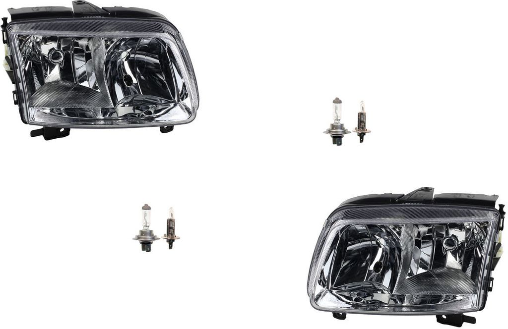 Johns, Scheinwerfer Halogen passend für VW Polo 6N ab 99-01 Satz mit H7 H1 Links Rechts 6N1941017AA 6N1941017AB 6N1941018AB 6N1941018AA