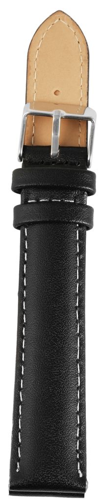 Basic Echtleder Armband in schwarz glatt gepolstert