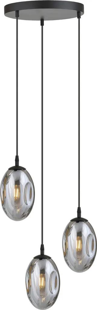 Luminaire design 3 abat-jours graphite ASTRAL 10W - Style industriel
