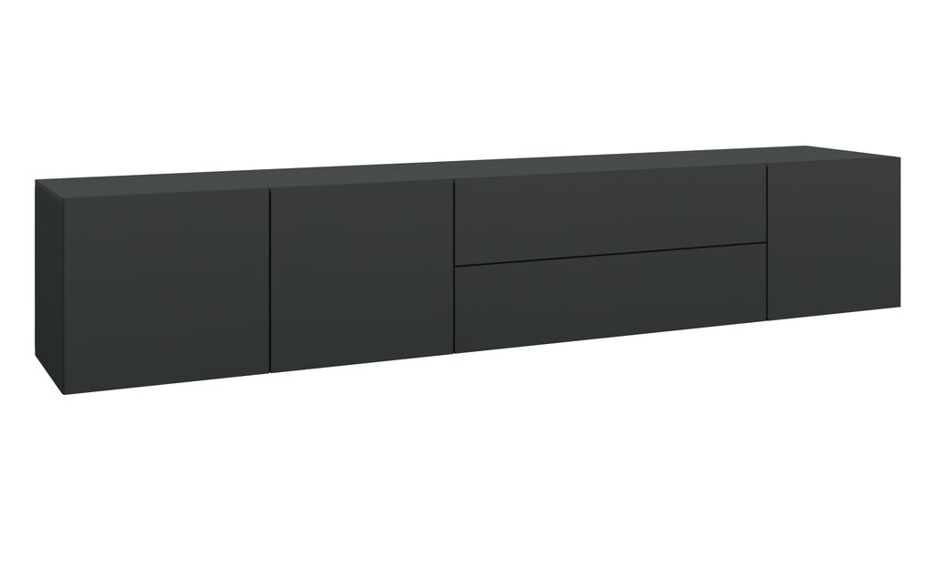 Lowboard Sophia 190 cm schwarz-matt Produktbild 