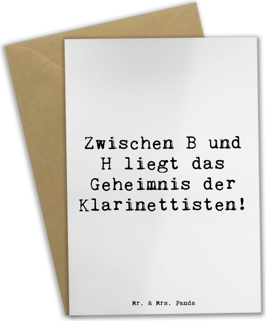 Mr. & Mrs. Panda neujahrskarte Spruch Klarinette Geheimnis Produktbild 