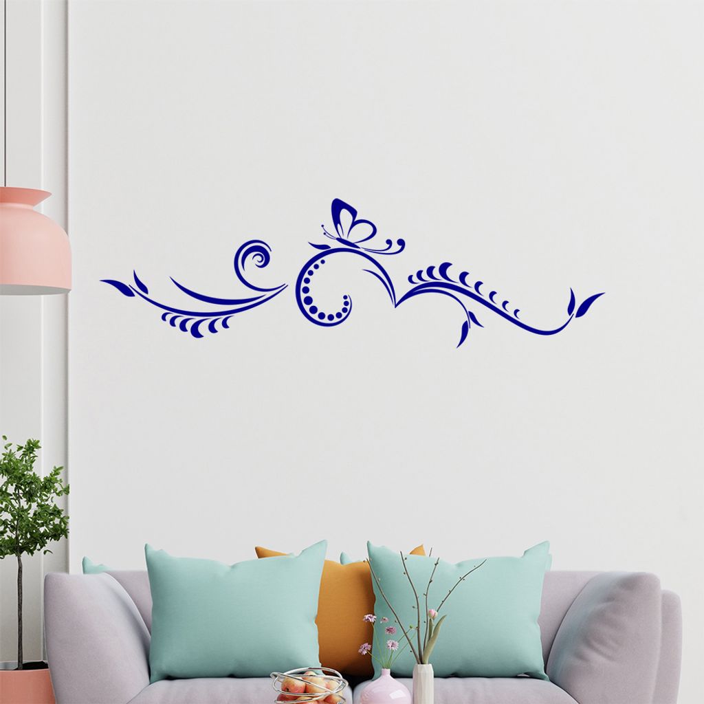 kleiner Schmmetterling - Tribal Wandtattoo in 6 Größen - Wandaufkleber Wall Sticker - Dekoration, Küche, Wohnzimmer, Schlafzimmer, Badezimmer