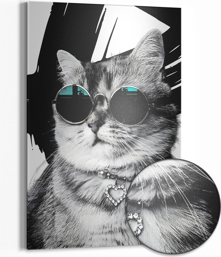 DEQOART Magnettafel Metall 60x90 cm 'Charmante Coolness' Whiteboard Pinnwand Büro