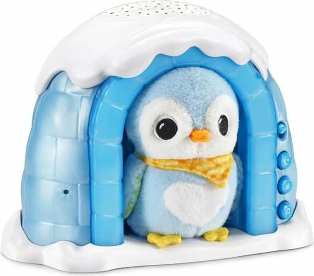 Aider Bébé à Dormir avec le Pingouin Projecteur Vtech Espagnol Bleu