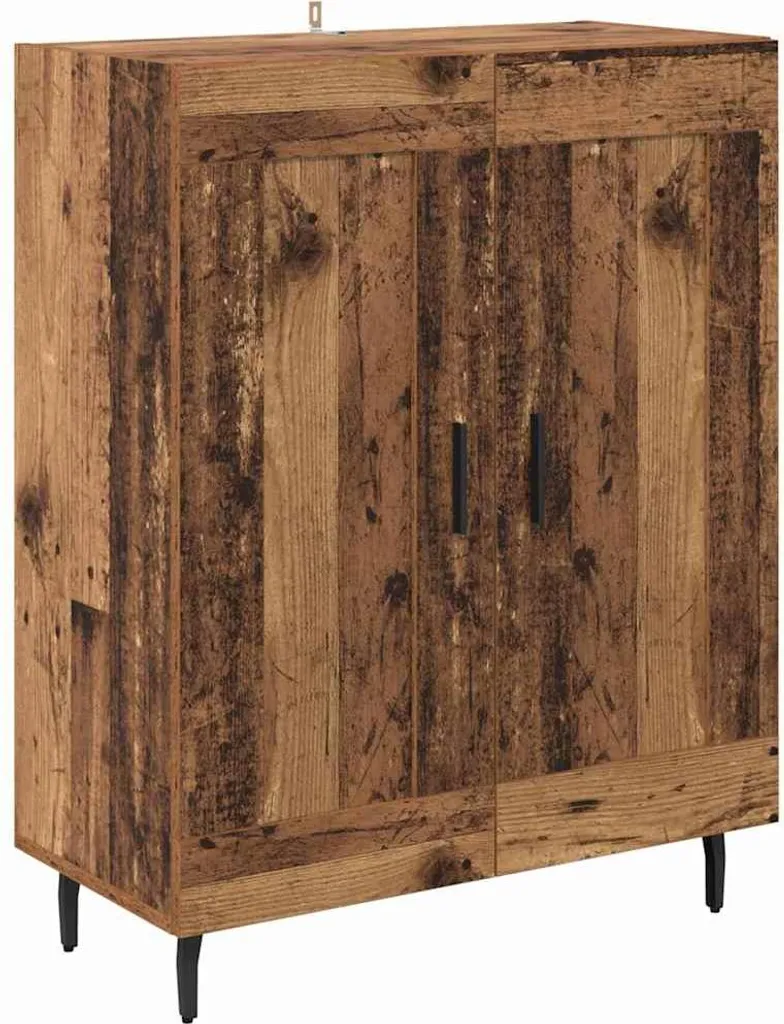 Credenza in legno di recupero 69,5 x 34 x 90 cm in legno composito e ferro