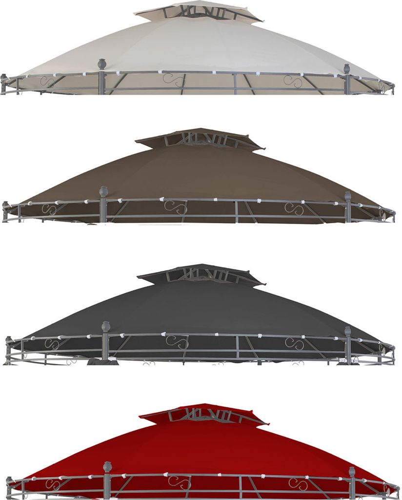 Ersatz Dach Pavillon rund 3,5m wasserdicht Gartenpavillon Dachhaube