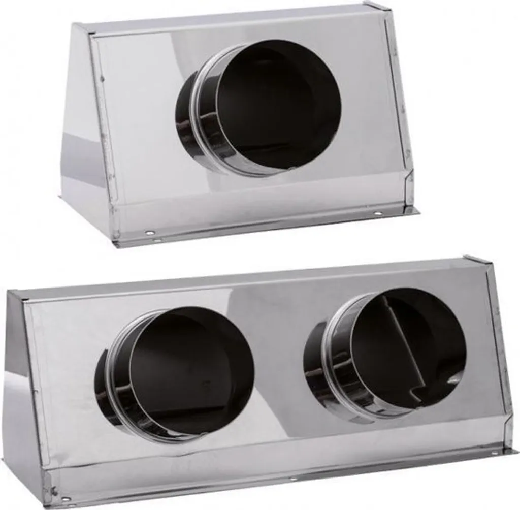 Boîtier de raccordement inox pour double conduit 75 mm, kit 1 pièce