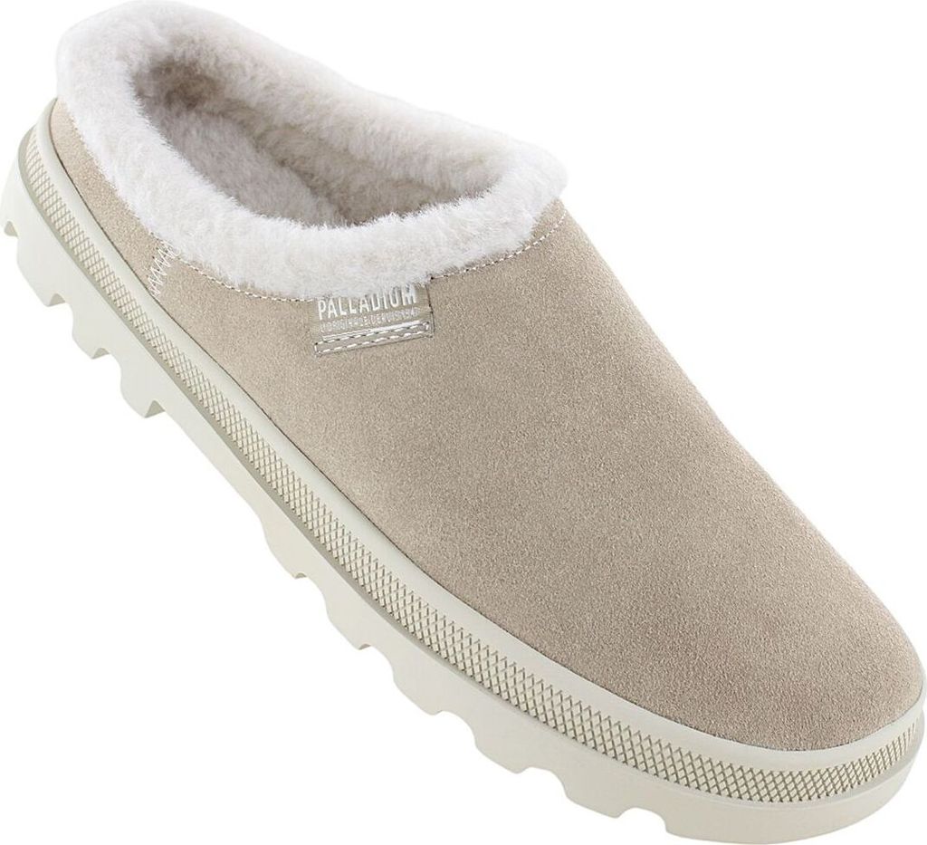 PALLADIUM Palladune Mule Warm - Slipper Hausschuhe Leder Beige 74337-271-M , EU 42 UK 8