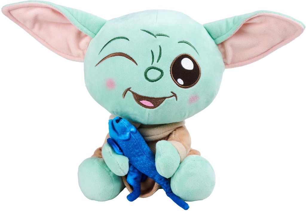 Pluche Grogu (uit Star Wars) met hagedis, 25 cm Productafbeelding 