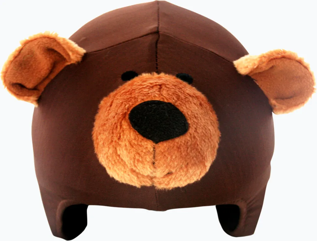 Housse de casque Ourson marron COOLCASC pour casque de ski enfant