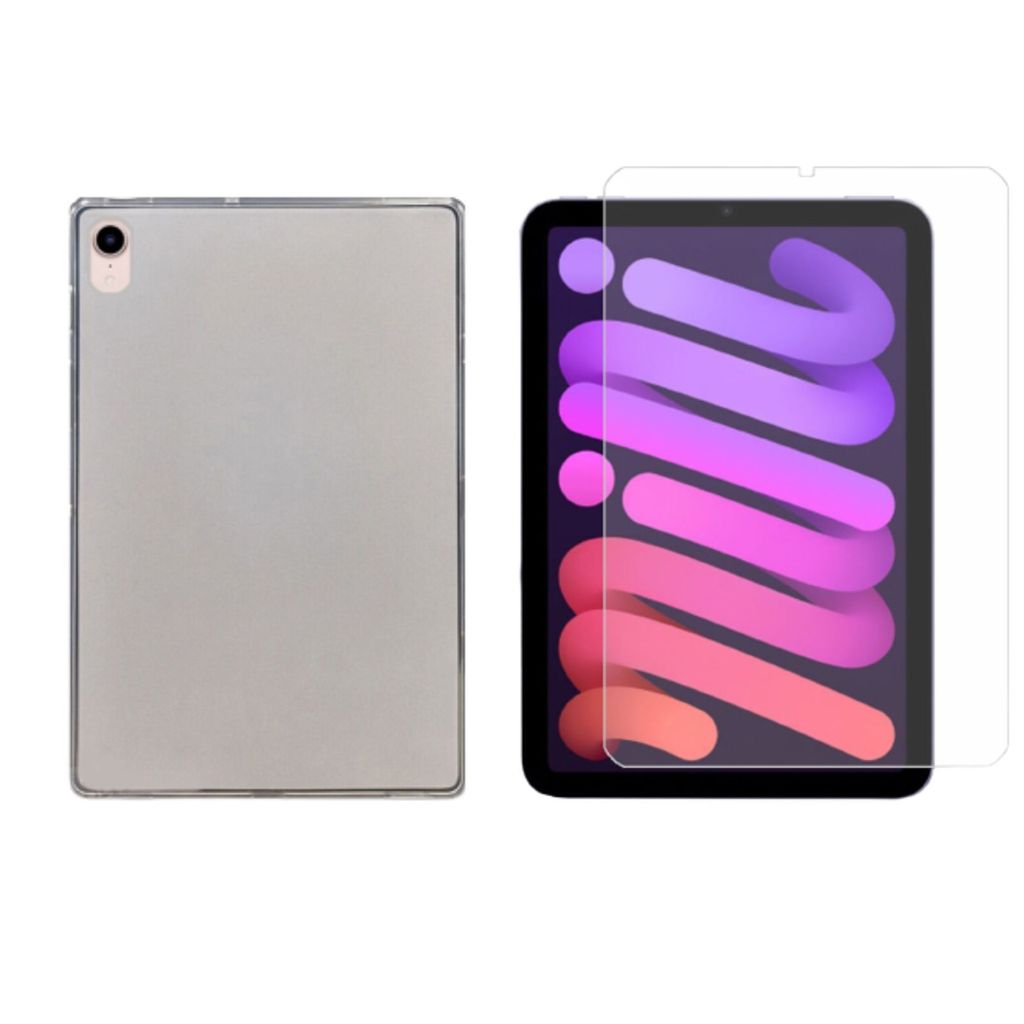2in1 Tablet Set für Apple IPad Mini 6 2021 8.3 Zoll mit Cover + Schutzfolie Hülle Smart Case Hartglas