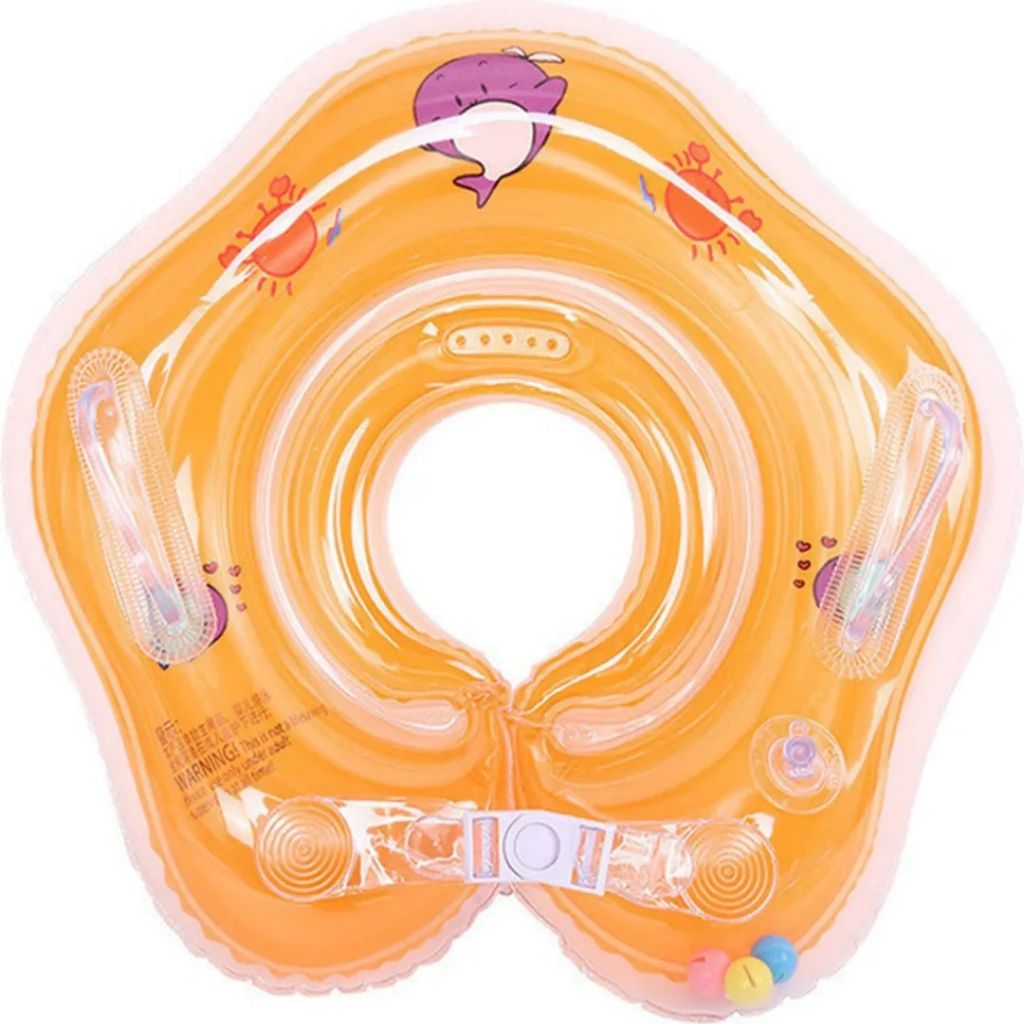 Schwimmhilfe Baby Hals Schwimmring Babyschwimmring Schwimmkragen Halsschwimmring, orange