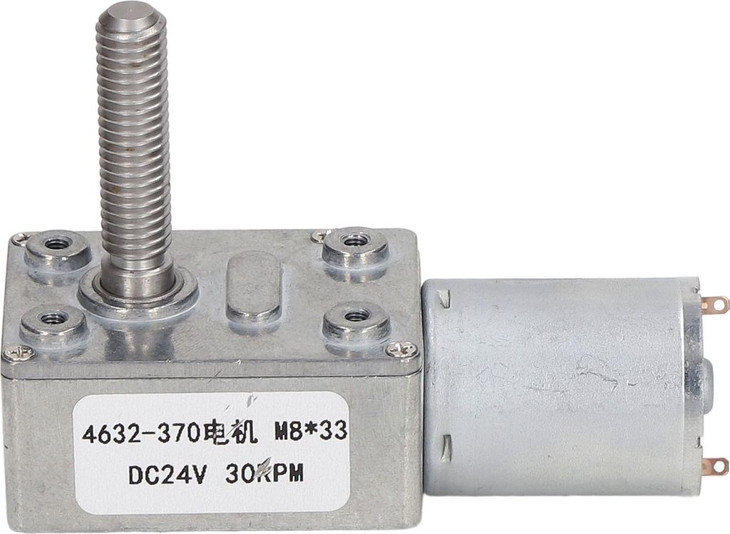 Getriebemotor Gleichstrom 24V Drehzahlreduzierung 30U/min Turbinenschneckengetriebe M8x33mm Getriebemotor für Seilwinde