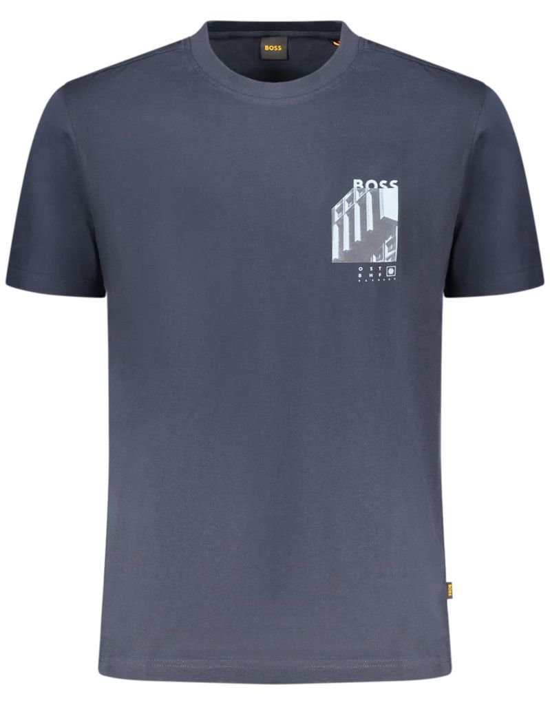 Stylisches Herren Kurzarm-T-Shirt in Blau mit Rundhalsausschnitt