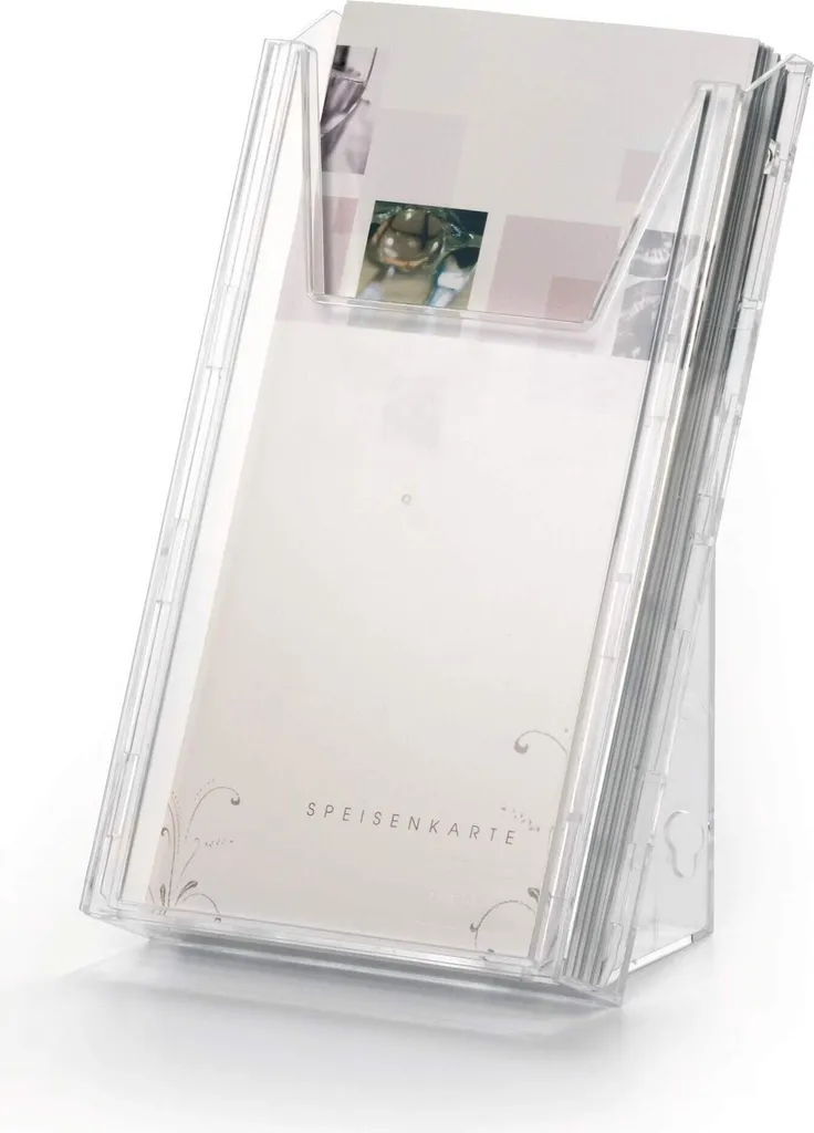 DURABLE Porta dépliant COMBIBOXX® M 1/3 A4 verticale, Trasparente, 859019