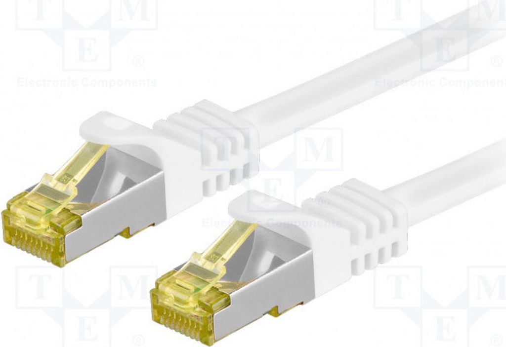 1x weiß 1,5m Cu 2 91092 RJ45-Kabel 6a