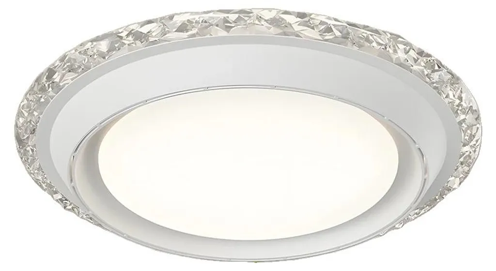 Ventilateur de plafond silencieux pour salon, éclairage cristal réglable