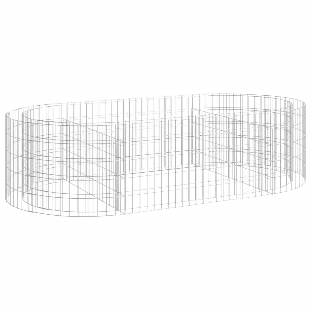vidaXL Gabionen-Hochbeet Verzinktes Eisen 200x100x50 cm Produktbild 