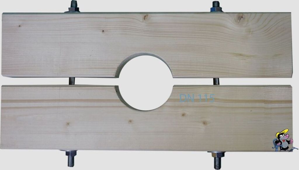 Holzzange die Große für DN 115 Brunnenrohr AD=125mm Produktbild 