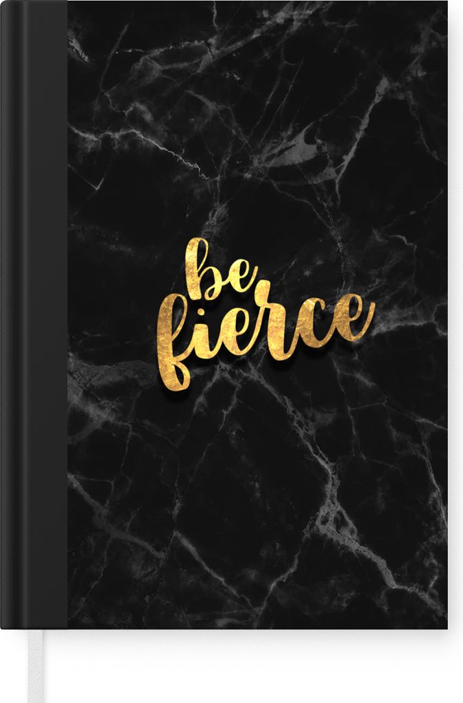 MuchoWow Notizbuch Tagebuch Haushaltsbuch Notebook A5 Zitate - Motivation - Gold - Marmor - Notizblock - Notizheft - Notebook - Schreibblock - Pa...