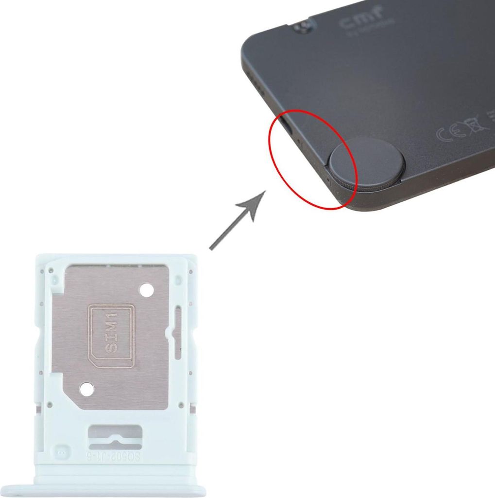 Für Nothing Phone CMF 1 SIM-Kartenhalter + Micro SD Kartenfach Ersatzteil Grün