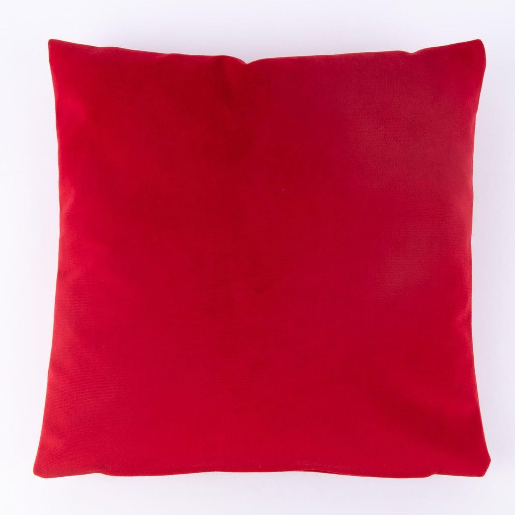 Kissenhülle Duval Samtkissen rot 40x40cm