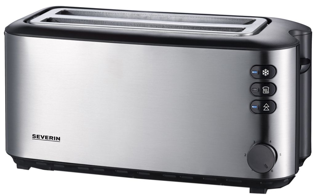 Toaster mit Brötchenaufsatz SEVERIN Automatik-Langschlitztoaster AT 2509 