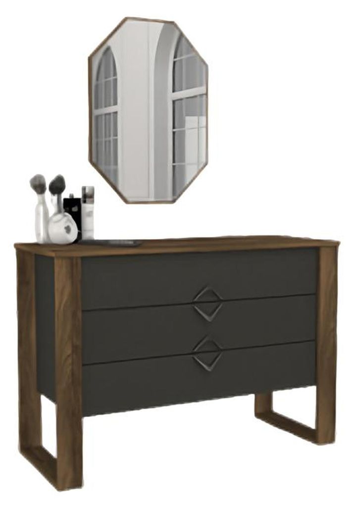 Kommode Anrichte Highboard Buffet Sideboard Kommoden Spiegel Schrankkommode 2tlg