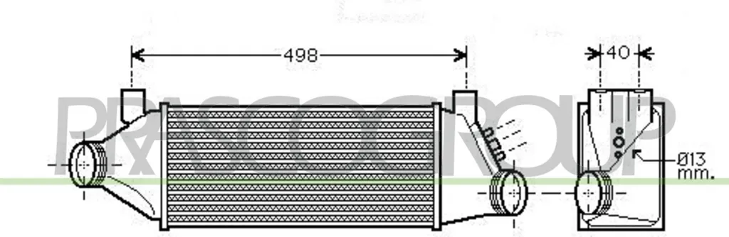 Refroidisseur d'air pour Ford Transit - Réparation Turbo avec PRASCO FD910N003
