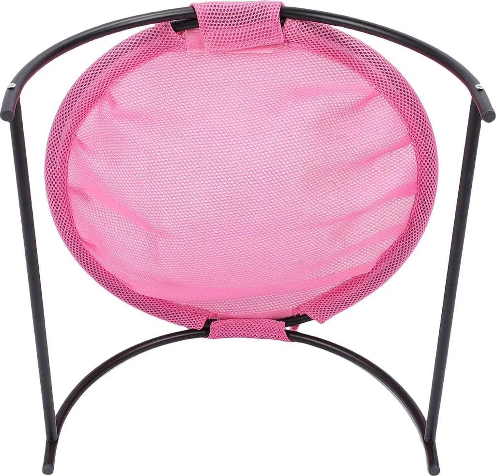 Lit hamac pour chats surélevé avec filet respirant rose lavable - 5