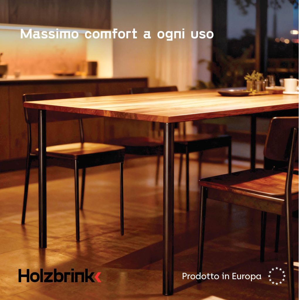 HOLZBRINK Gambe per tavolo 72 cm in metallo blu cenere Immagine del prodotto 