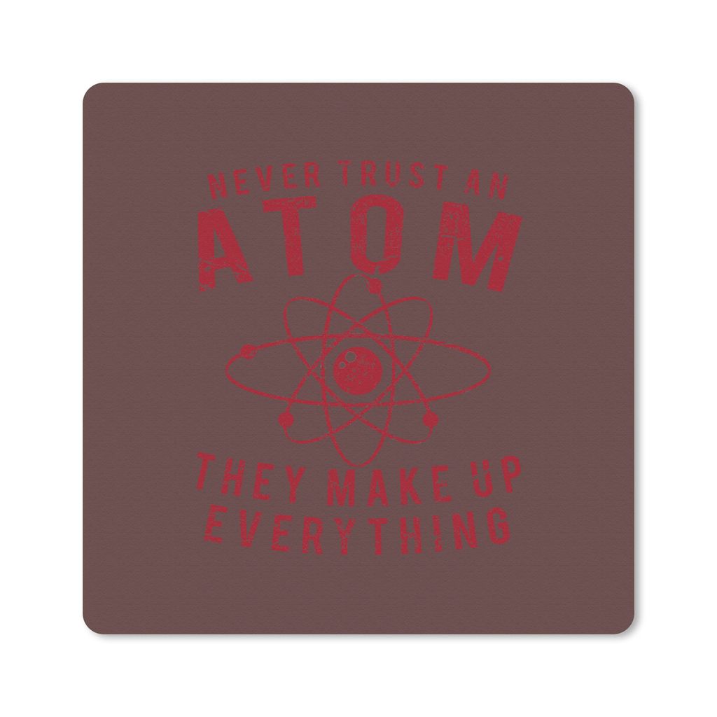 MuchoWow Mauspad Mousepad Atome - Vintage - Rot 20x20 cm - Mousepads - Maus Mat - Pad - Mausunterlage - Desk Mat - Bureauartikeln