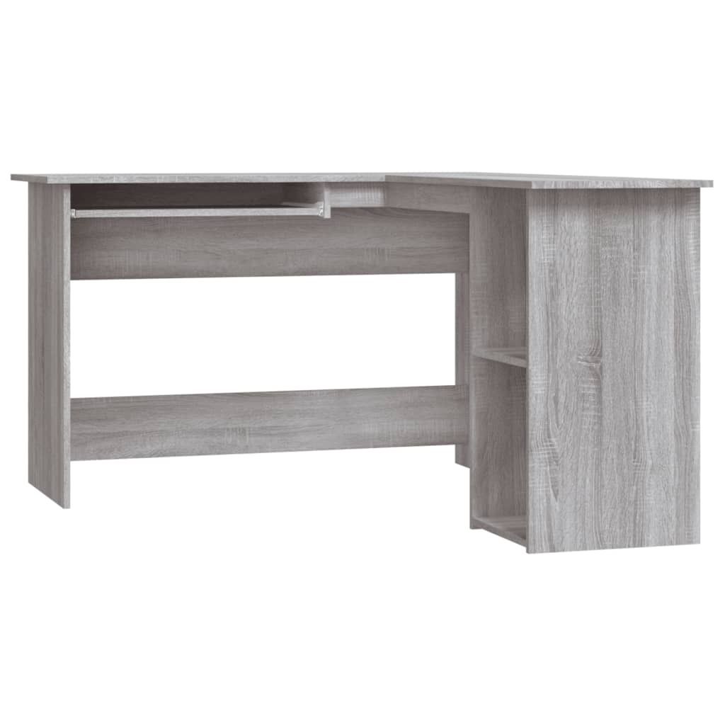 vidaXL Bureau d'angle Gris Sonoma 120x140x75 cm Bois Image du produit 