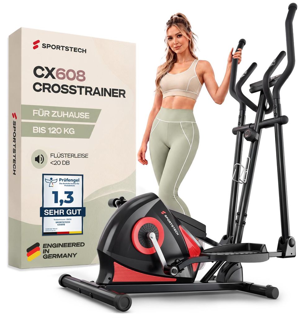 Sportstech Crosstrainer CX608, LCD- Display, App-Steuerung Produktbild 