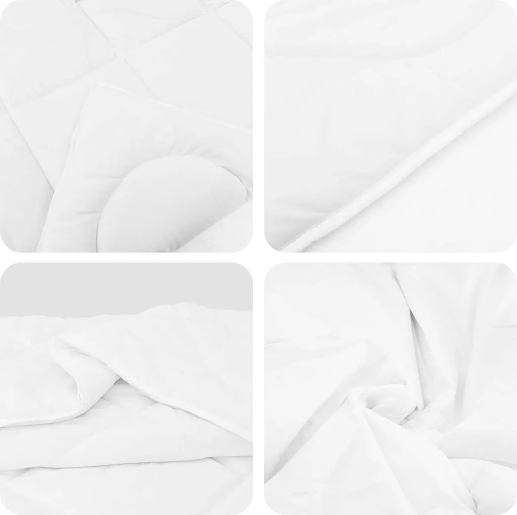 Set Piumone vidaXL Bianco Microfibra | Morbido Abbraccio Notturno 2 Pezzi - 6