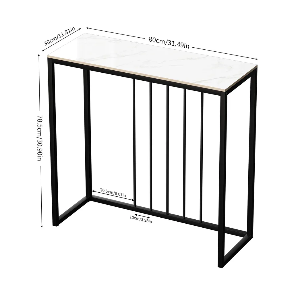 Optimisez votre Entrée avec cette Table Console de 80 cm Design Marbre - 6