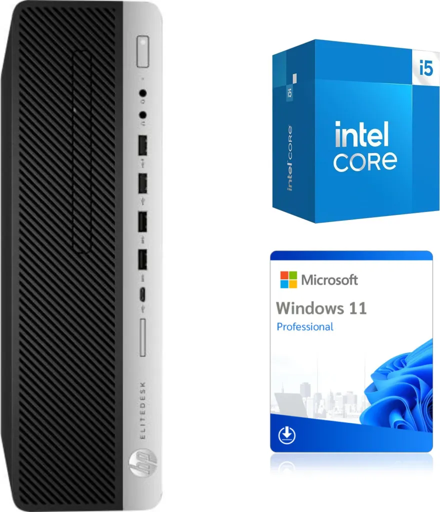 PC Bureau Compact HP EliteDesk 800 G5 i5-8500 pour en finir avec la lenteur