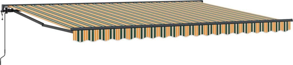 vidaXL Markisenrahmen Grün und Gelb 450 x 300 cm