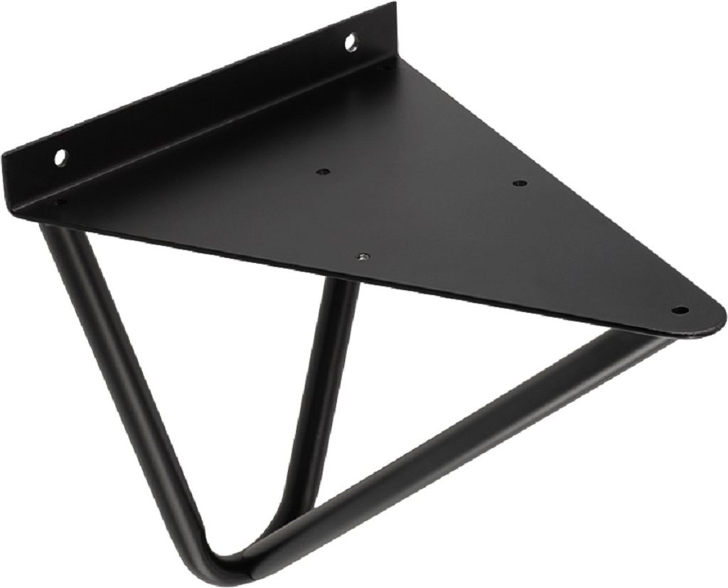 Regalbodenhalter Wandregalhalter Schwarz matt Produktbild 