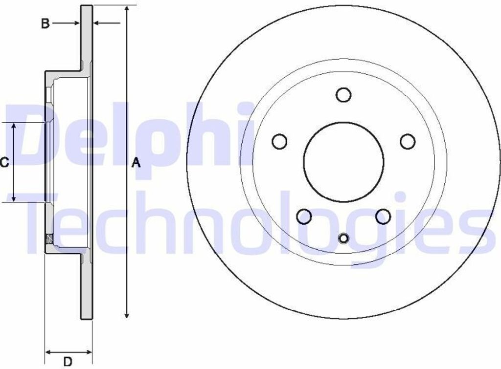 2x DELPHI Bremsscheibe BG4707C für MAZDA 3 Schrägheck (BM BN) CX-3 (DK) 39mm