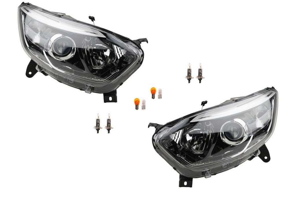 Johns, Scheinwerfer Halogen Front passend für Renault Captur 13-17 Leuchtmittel Set L R 260609429R 260601794R 260603859R 260103714R 260103166R 260...