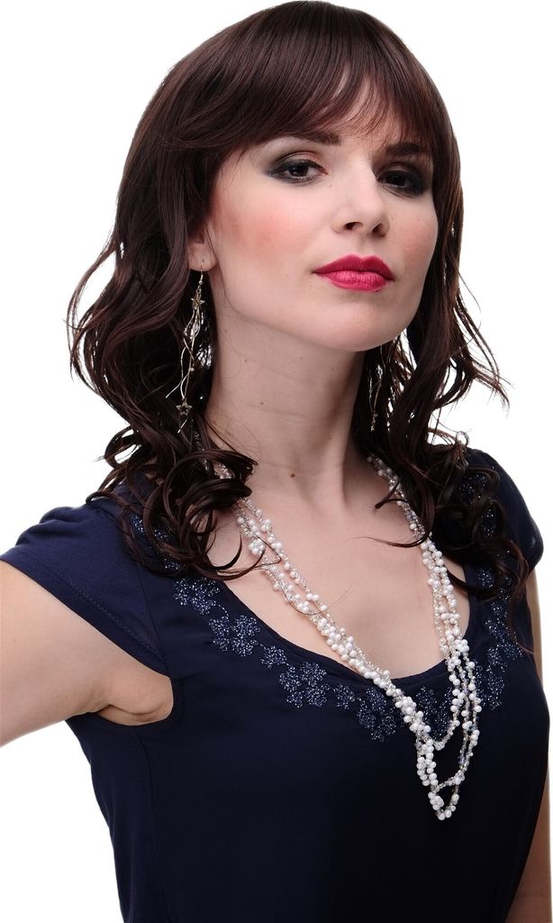 WIG ME UP Wellige halblange Perücke Braun-Mix 5019-2T33 Produktbild 