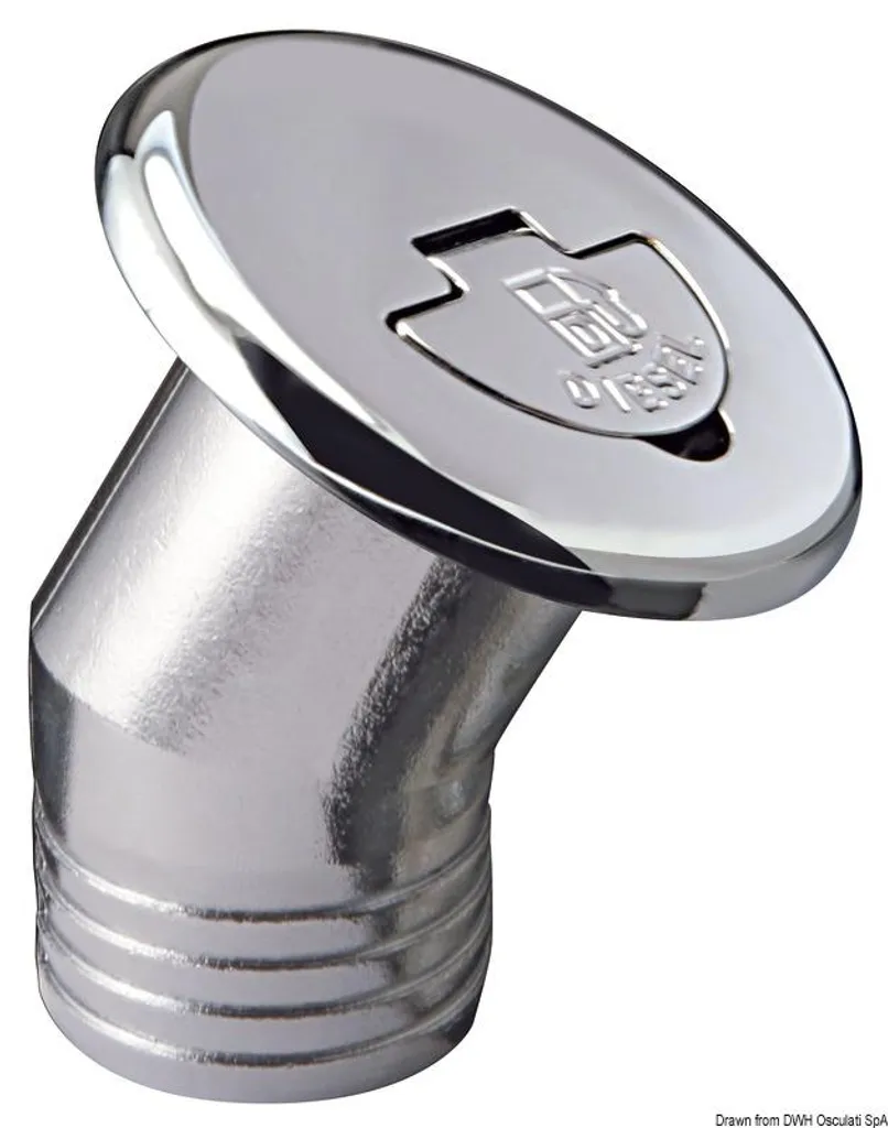 Embout de remplissage eau 38mm anti-fuite en laiton chromé 30°