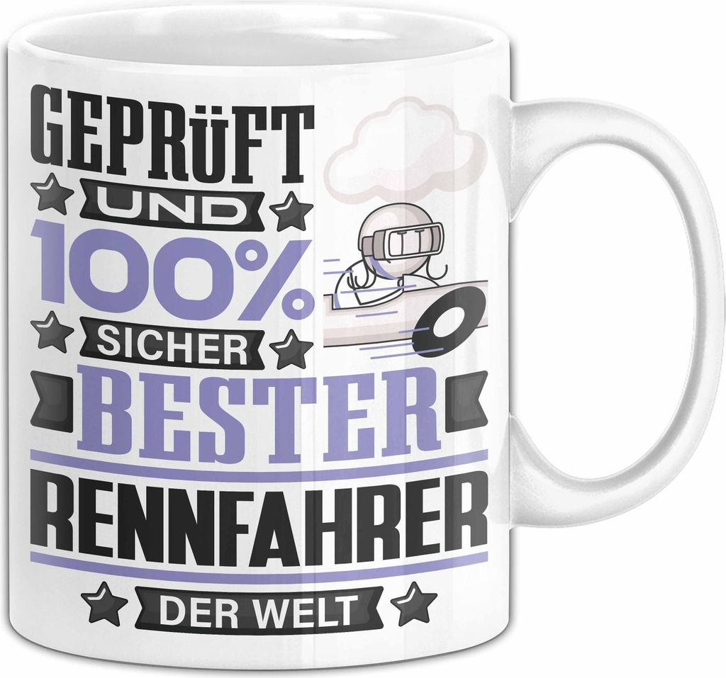 Rennfahrer Geschenk Lustiger Spruch für Rennfahrer Geschenkidee Bester Rennfahrer Der Welt (Weiß)