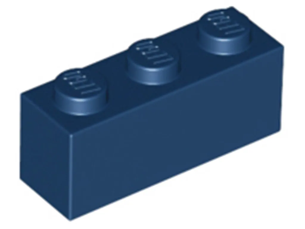 Briques Lego 1x3 Bleu Foncé pour Construire vos Murs - Pack de 100